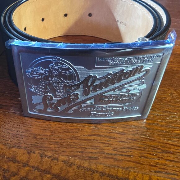 Louis Vuitton San Tulle Leather Belt 95/38 Black M6812 - Picture 1 of 12